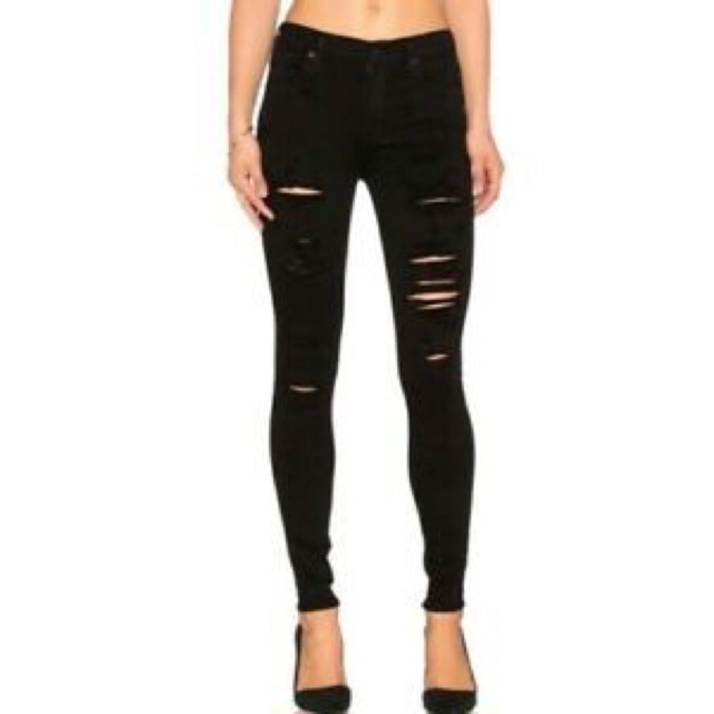 Agolde Sophie black hi-rise skinny jeans sz. 24